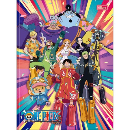 Foto ilustrativa Caderno Brochura Capa Dura Universitário One Piece 80 Folhas