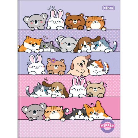 Foto ilustrativa Caderno Brochura Capa Dura Universitário Pepper 40 Folhas