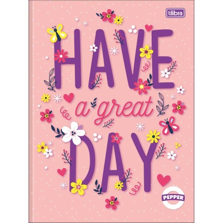 Foto ilustrativa Caderno Brochura Capa Dura Universitário Pepper Feminino 80 Folhas