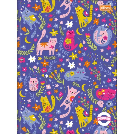 Foto ilustrativa Caderno Brochura Capa Dura Universitário Pepper Feminino 80 Folhas