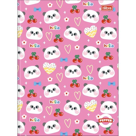 Foto ilustrativa Caderno Brochura Capa Dura Universitário Pepper Feminino 80 Folhas