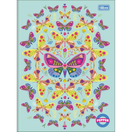 Foto ilustrativa Caderno Brochura Capa Dura Universitário Pepper Feminino 80 Folhas