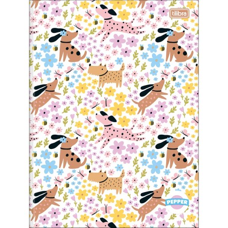 Foto ilustrativa Caderno Brochura Capa Dura Universitário Pepper Feminino 80 Folhas