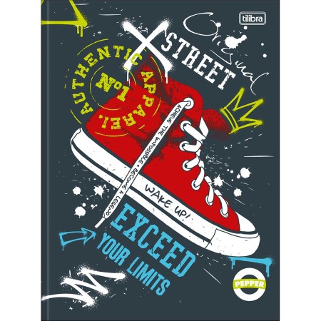 Foto ilustrativa Caderno Brochura Capa Dura Universitário Pepper Masculino 80 Folhas