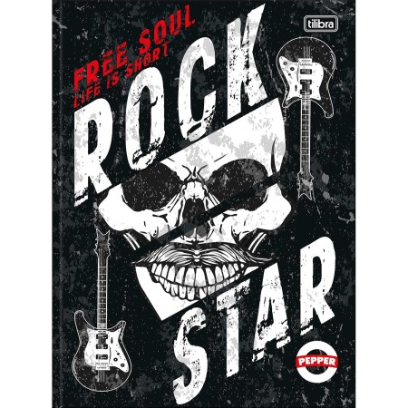 Foto ilustrativa Caderno Brochura Capa Dura Universitário Pepper Masculino 80 Folhas