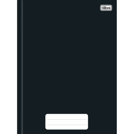 Foto ilustrativa Caderno Brochura Capa Dura Universitário Pepper Preto 80 Folhas