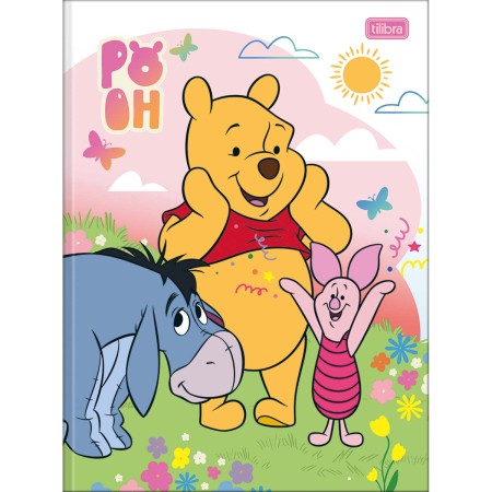 Foto ilustrativa Caderno Brochura Capa Dura Universitário Pooh 80 Folhas