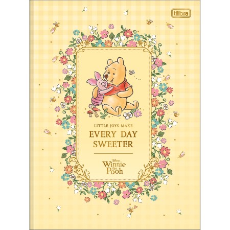 Foto ilustrativa Caderno Brochura Capa Dura Universitário Pooh 80 Folhas