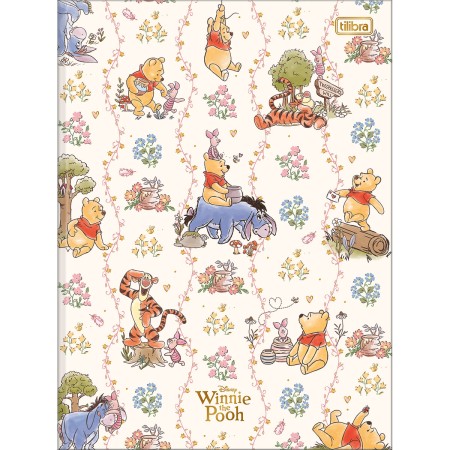 Foto ilustrativa Caderno Brochura Capa Dura Universitário Pooh 80 Folhas