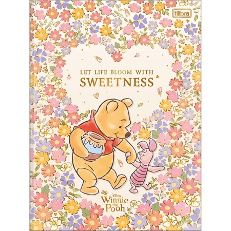 Foto ilustrativa Caderno Brochura Capa Dura Universitário Pooh 80 Folhas