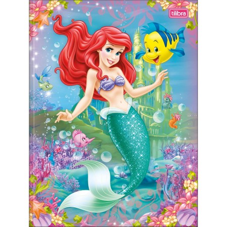 Foto ilustrativa Caderno Brochura Capa Dura Universitário Princesas 48 Folhas