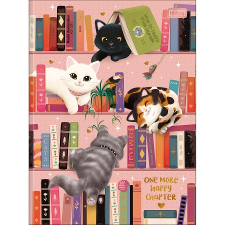 Foto ilustrativa Caderno Brochura Capa Dura Universitário Purrfect Cats 80 Folhas