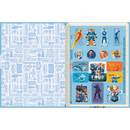Foto ilustrativa Caderno Brochura Capa Dura Universitário Quarteto Fantástico 80 Folhas