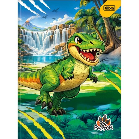Foto ilustrativa Caderno Brochura Capa Dura Universitário Raptor 80 Folhas