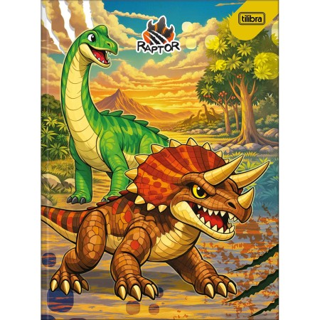 Foto ilustrativa Caderno Brochura Capa Dura Universitário Raptor 80 Folhas