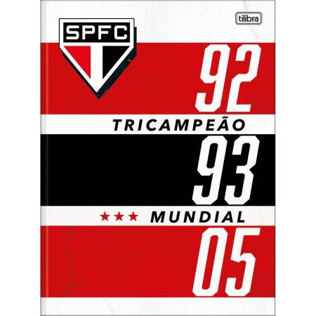 Foto ilustrativa Caderno Brochura Capa Dura Universitário São Paulo 80 Folhas