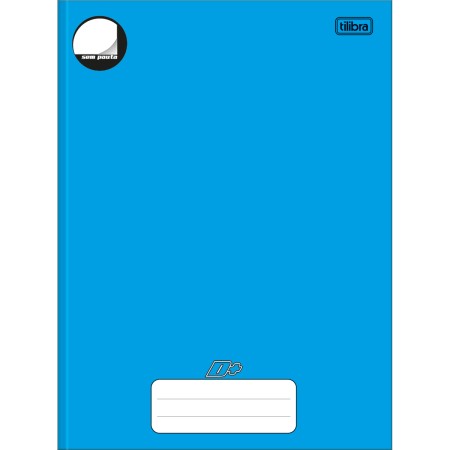 Foto ilustrativa Caderno Brochura Capa Dura Universitário sem Pauta D+ Azul 96 Folhas