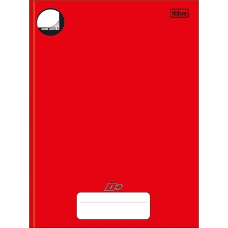 Foto ilustrativa Caderno Brochura Capa Dura Universitário sem Pauta D+ Vermelho 96 Folhas