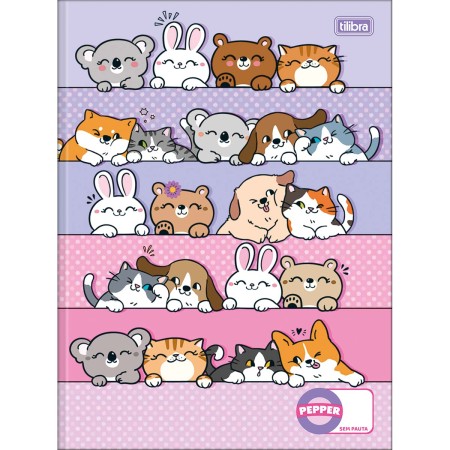 Foto ilustrativa Caderno Brochura Capa Dura Universitário Sem Pauta Pepper 60 Folhas