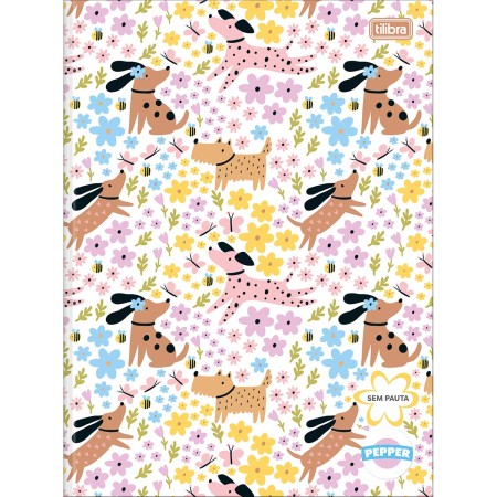 Foto ilustrativa Caderno Brochura Capa Dura Universitário Sem Pauta Pepper 60 Folhas