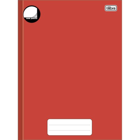 Foto ilustrativa Caderno Brochura Capa Dura Universitário sem Pauta Pepper Vermelho 80 Folhas