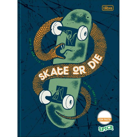 Foto ilustrativa Caderno Brochura Capa Dura Universitário Sem Pauta Spice 80 Folhas