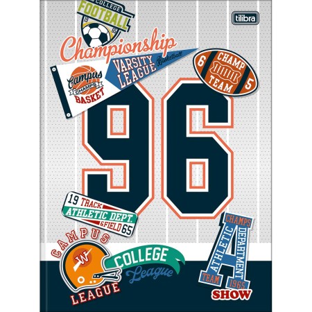 Foto ilustrativa Caderno Brochura Capa Dura Universitário Show 80 Folhas