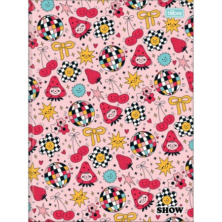 Foto ilustrativa Caderno Brochura Capa Dura Universitário Show Feminino 80 Folhas