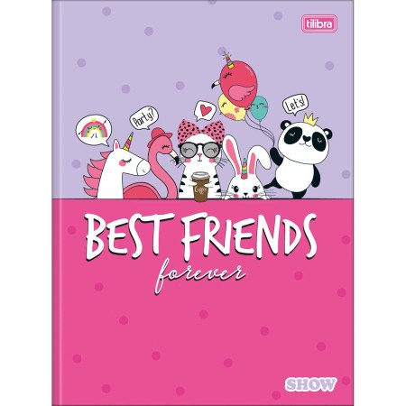 Foto ilustrativa Caderno Brochura Capa Dura Universitário Show Feminino 80 Folhas