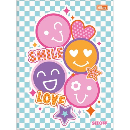 Foto ilustrativa Caderno Brochura Capa Dura Universitário Show Feminino 80 Folhas