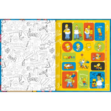 Foto ilustrativa Caderno Brochura Capa Dura Universitário Simpsons 80 Folhas