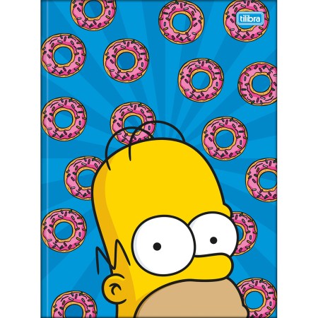 Foto ilustrativa Caderno Brochura Capa Dura Universitário Simpsons 80 Folhas