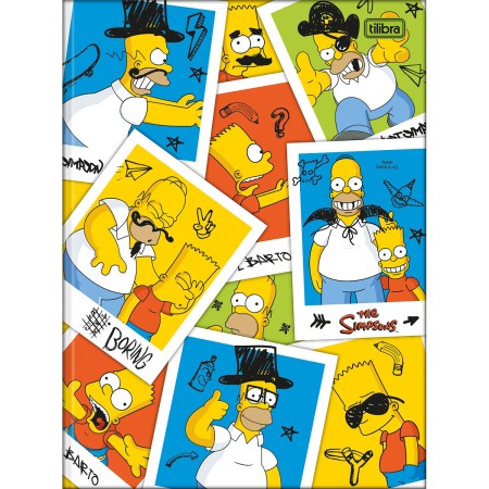 Foto ilustrativa Caderno Brochura Capa Dura Universitário Simpsons 80 Folhas