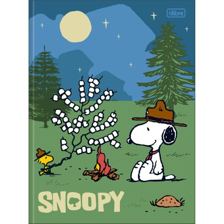 Foto ilustrativa Caderno Brochura Capa Dura Universitário Snoopy 80 Folhas