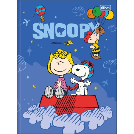 Foto ilustrativa Caderno Brochura Capa Dura Universitário Snoopy 80 Folhas