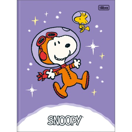 Foto ilustrativa Caderno Brochura Capa Dura Universitário Snoopy 80 Folhas