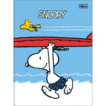 Foto ilustrativa Caderno Brochura Capa Dura Universitário Snoopy 80 Folhas