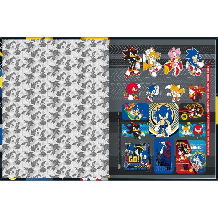 Foto ilustrativa Caderno Brochura Capa Dura Universitário Sonic 80 Folhas