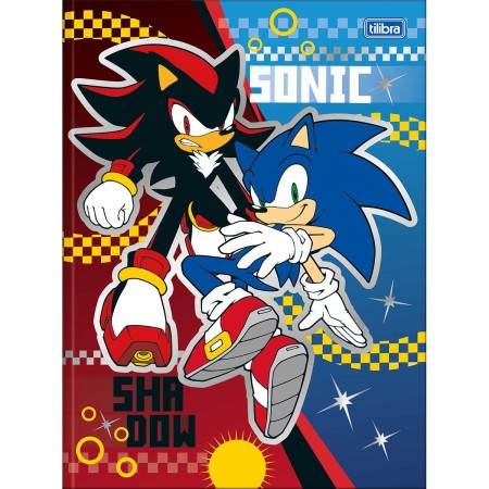 Foto ilustrativa Caderno Brochura Capa Dura Universitário Sonic 80 Folhas