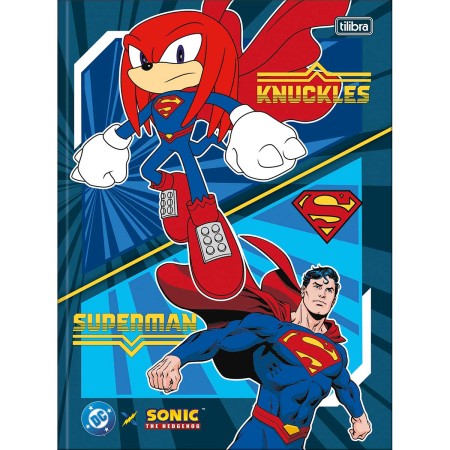 Foto ilustrativa Caderno Brochura Capa Dura Universitário Sonic DC 80 Folhas