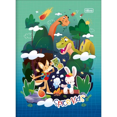Foto ilustrativa Caderno Brochura Capa Dura Universitário Spice Kids Masculino 80 Folhas