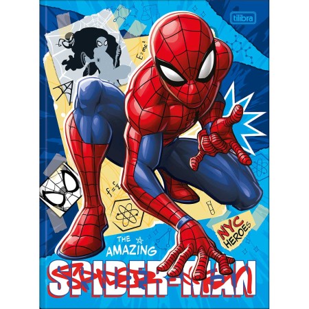 Foto ilustrativa Caderno Brochura Capa Dura Universitário Spider-Man 48 Folhas