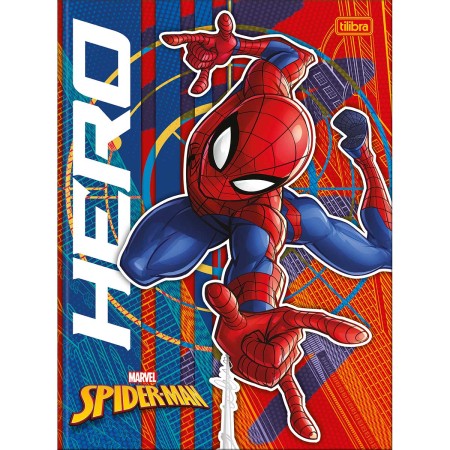 Foto ilustrativa Caderno Brochura Capa Dura Universitário Spider-Man 48 Folhas