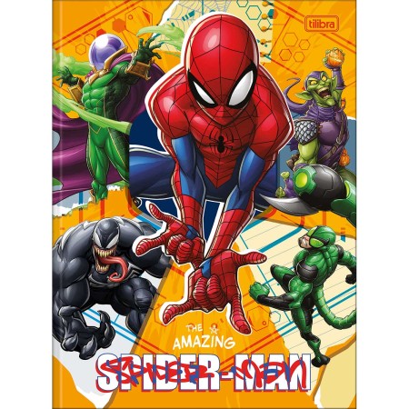 Foto ilustrativa Caderno Brochura Capa Dura Universitário Spider-Man 80 Folhas