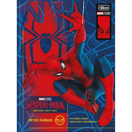 Foto ilustrativa Caderno Brochura Capa Dura Universitário Spider-Man: Brand New Day 80 Folhas