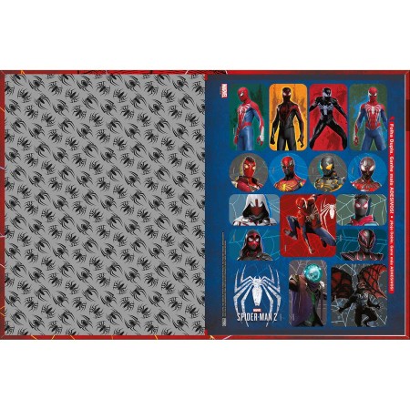 Foto ilustrativa Caderno Brochura Capa Dura Universitário Spider Man Game 80 Folhas
