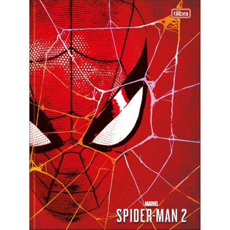 Foto ilustrativa Caderno Brochura Capa Dura Universitário Spider Man Game 80 Folhas