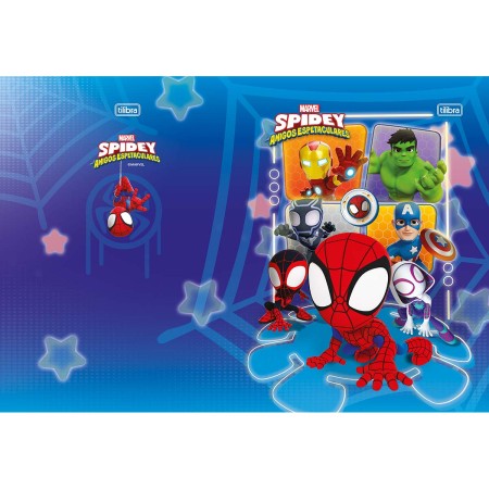 Foto ilustrativa Caderno Brochura Capa Dura Universitário Spidey 80 Folhas