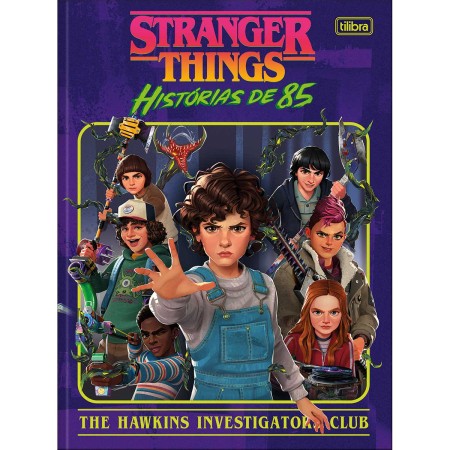 Foto ilustrativa Caderno Brochura Capa Dura Universitário Stranger Things: Histórias de 85 - 80 Folhas