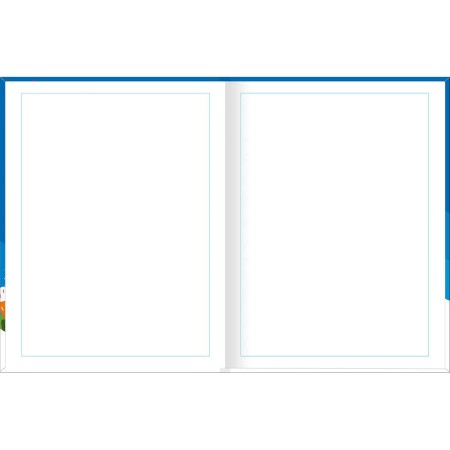 Foto ilustrativa Caderno Brochura Capa Dura Universitário Tilibom Azul com Moldura 80 Folhas